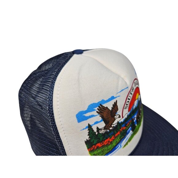 Vintage South Dakota Trucker Hat Cap Snapback Foam Mesh Outdoor Bear Eagle - Picture 4 of 12